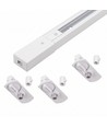 1-Fase PENDEL railsysteem - 2m, Wit, 3 Lamphouders