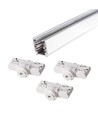 3-Fase PENDEL railsysteem - 2m, Wit, 3 Lamphouders