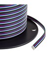 12-24V RGBW kabel voor LED-strips - 5-aderig, 100 meter rol