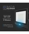 V-Tac 50W LED schijnwerper met sensor - Samsung LED chip