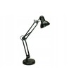Klassieke zwarte architectenlamp - Incl. voet en tafelklem, E27 fitting, zonder lichtbron