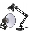 Klassieke zwarte architectenlamp - Incl. voet en tafelklem, E27 fitting, zonder lichtbron