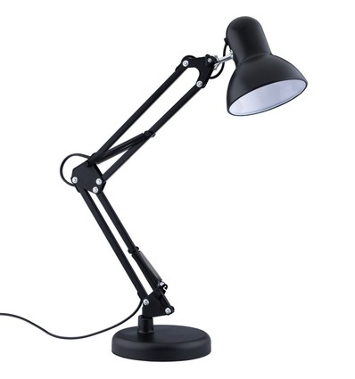 Architectenlamp Zwarte bureaulamp - 1,1 meter snoer, E27, zonder lichtbron