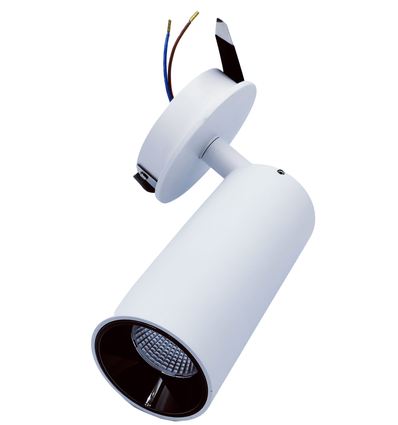 12W Ø5,2cm Inbouwspot dimbaar RA90 - Zaaggat: Ø5,5 cm, Afmetingen: Ø5,2 cm, Wit