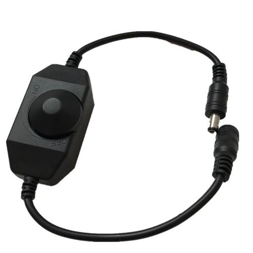 Dimmerschakelaar met kabel - Zwart, 12V (72W), 24V (144W)