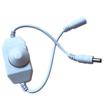 Dimmerschakelaar met snoer - Wit, 12V (72W), 24V (144W)