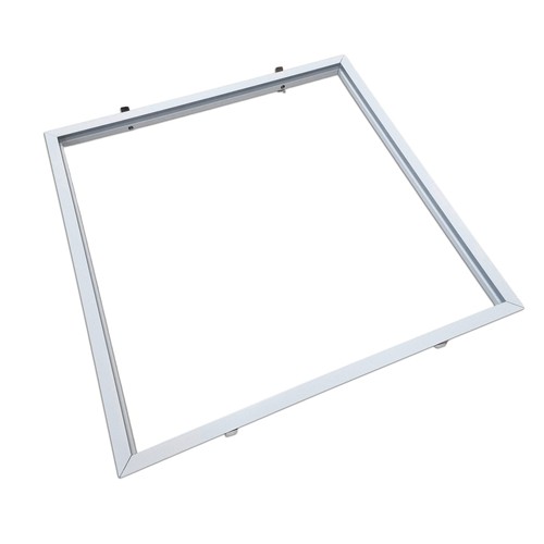 Inbouwframe voor 60x60 LED-paneel - Nieuw model, past op Troldtekt zonder aanpassing, witte rand