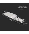 V-Tac 50W LED straatlamp - Samsung LED-chip, ingebouwde schemersensor, Ø60mm, IP65, 100lm/w