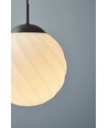 Halo Design - Twist Hanglamp Ø25cm E27 Bol Opal - zwart