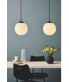 Halo Design - Twist Hanglamp Ø25cm E27 Bol Opal - zwart