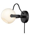 Halo Design - D.C Wandlamp Ø12 G9, Opalijn met eiken-zwart