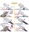 Slanke LED-strip connector voor losse draden - 10mm, RGB, IP20, 5V-24V