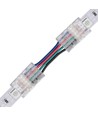 Slanke connector met kabel voor LED-strip - 10mm, RGB, IP20, 5V-24V