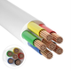 12-24V RGB+CCT kabel, wit rond - 6 x 0,5 mm², meterware, min. 5 meter
