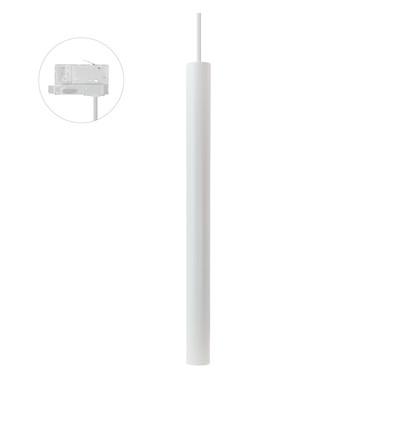 3-fasen GU11 CHLOE Slim Hanglamp - 250V, Wit, Zonder lichtbron, IP20, 40x500+1m draad