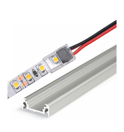 Verbindingsstuk voor 8mm LED-strip met losse draden - Dun, IP20, voor enkelkleurige strips, voor aluminium profielen