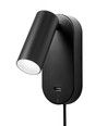 EGO LED Wandlamp met USB en Touch Dimmer, 4,5W, Nielsen Light - zwart