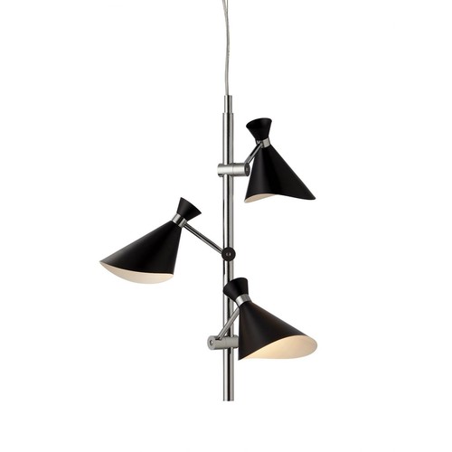 Plafondlamp CORNER, G9, Nielsen Light - Chroom/zwart