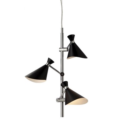 Plafondlamp CORNER, G9, Nielsen Light - Chroom/zwart