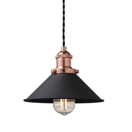 NEKSØ Hanglamp, E27, Ø22, Nielsen Light - koper/zwart