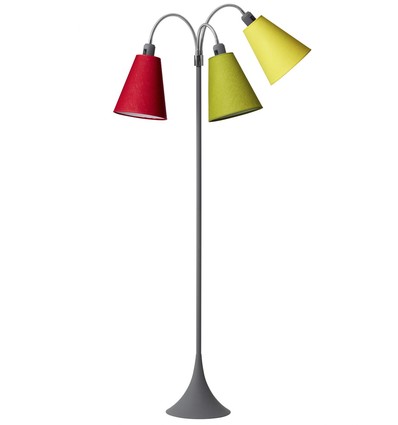 E27 TRAFIK vloerlamp, Nielsen Light - Grijs - Lime, geel, rood
