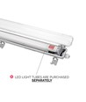 120cm Limea T8 LED-armatuur, doorvoerbedraad - Voor 1x 120cm LED-buis, IP65 waterdicht