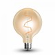 E27 4W LED globe lamp - Ø9,5 cm, Kooldraad, extra warm wit, 2200K