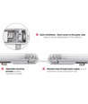 150cm armatuur + 2 st. 24W T8 LED buizen - IP65, doorgekoppeld