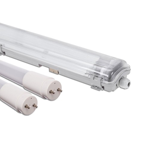 150cm Armatuur + 2x LED buis T8 - IP65, doorvoerbedraad