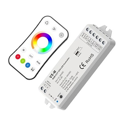 LEDlife rWave RGB+CCT-controller met afstandsbediening - 12V (180W), 24V (360W)