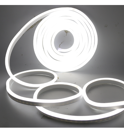 8x16 Koud wit Neon Flex LED 8W per meter - 24V DC, IP67