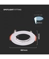 2-pack MR16/GU10 Downlight kit - Zonder lichtbron, Glanzend wit, Gat: Ø6,3 cm, Afm: Ø8 cm