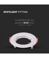 2-pack MR16/GU10 Downlight kit - Zonder lichtbron, Glanzend wit, Gat: Ø6,3 cm, Afm: Ø8 cm