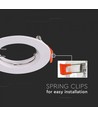 2-pack MR16/GU10 Downlight kit - Zonder lichtbron, Glanzend wit, Gat: Ø6,3 cm, Afm: Ø8 cm