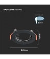 MR16/GU10 Downlight kit - Zonder lichtbron, zwart, Zaagmaat: Ø6,3 cm, Afmetingen: Ø8 cm