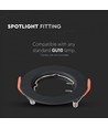 MR16/GU10 Downlight kit - Zonder lichtbron, zwart, Zaagmaat: Ø6,3 cm, Afmetingen: Ø8 cm