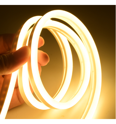 5m 8W/m 8x16 Neon Flex LED - 12V DC, IP67, Warm wit