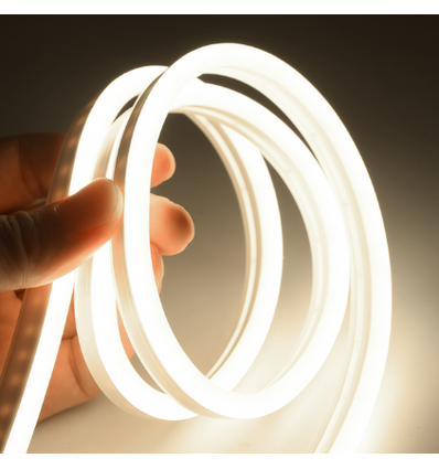 5m 8W per meter Koud wit 8x16 Neon Flex LED - 12V DC, IP67