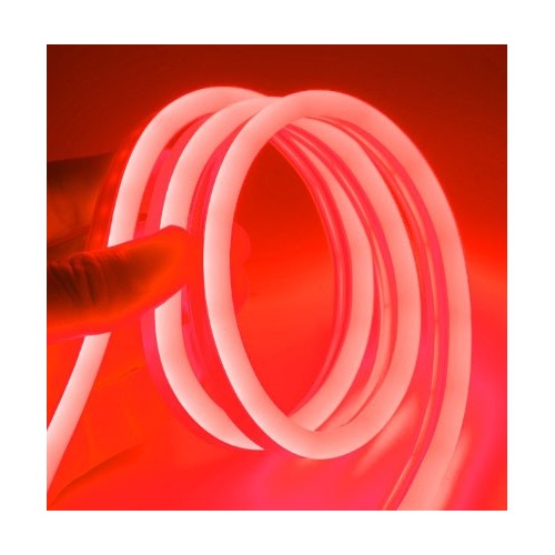5m 8W/m Rood 8x16 Neon Flex LED - 12V DC, IP67