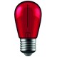 E27 1W LED kogellamp - Rood, kooldraad