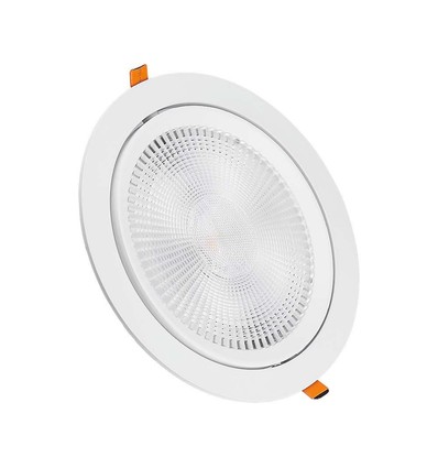 V-Tac 30W LED inbouwspot - Gat: Ø19,5 cm, Afmetingen: Ø22,5 cm, 3,8 cm hoog, Samsung LED-chip, 230V