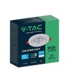 V-Tac 30W LED inbouwspot - Gat: Ø19,5 cm, Afmetingen: Ø22,5 cm, 3,8 cm hoog, Samsung LED-chip, 230V