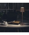 V-Tac oplaadbare tafellamp, draadloos - Corten, IP54 buiten tafellamp, touch dimbaar, model mini