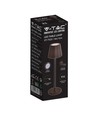 V-Tac oplaadbare tafellamp, draadloos - Corten, IP54 buiten tafellamp, touch dimbaar, model mini