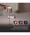 V-Tac oplaadbare tafellamp, draadloos - Corten, IP54 buiten tafellamp, touch dimbaar, model mini