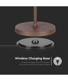 V-Tac oplaadbare tafellamp, draadloos - Corten, IP54 buiten tafellamp, touch dimbaar, model mini