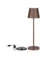 V-Tac oplaadbare tafellamp, draadloos - Corten, IP54 buiten tafellamp, touch dimbaar, model mini