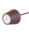 V-Tac oplaadbare tafellamp, draadloos - Corten, IP54 buiten tafellamp, touch dimbaar, model mini