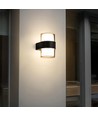 9W LED-wandlamp - IP65 buiten, rond, zwart, up/down, incl. lichtbron