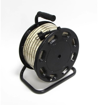 50m werklicht LED-strip op haspel PRO - 230V, IP67, 180 LED/m, 10W/m, 1200 lm/m